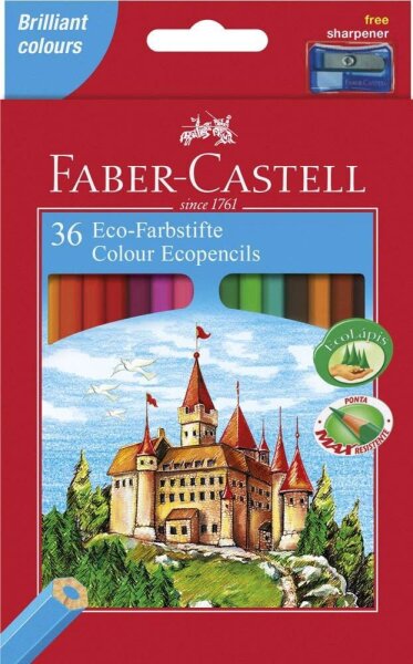 FABER-CASTELL Castle Buntstifte farbsortiert, 36 St.