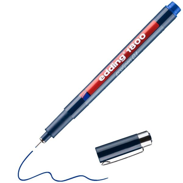 edding 1800 profipen Fineliner blau 0,25 mm, 1 St.