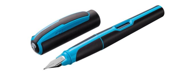 Pelikan Style P57 Patronenfüller neonblau/schwarz M (mittel), 1 St.