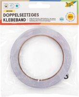 folia doppelseitiges Klebeband 10,0 mm x 18,0 m, 1 Rolle