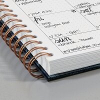 SIGEL Notizbuch mit Spirale Jolie® ca. DIN A5 punktkariert, rose/gold/schwarz Hardcover 240 Seiten, 1 St.