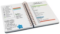 SIGEL Notizbuch mit Spirale Jolie® ca. DIN A5 punktkariert, dunkelblau/kupfer Hardcover 240 Seiten, 1 St.