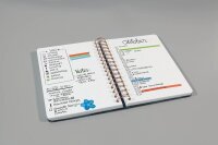 SIGEL Notizbuch mit Spirale Jolie® ca. DIN A5 punktraster, violett/schwarz/weiß   ( JN606 )