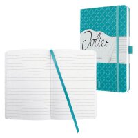 SIGEL Notizbuch Jolie® ca. DIN A6 liniert, aqua green Hardcover 174 Seiten, 1 St.