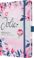 SIGEL Notizbuch Jolie® Loose Florals Pink ca. DIN A5 liniert, blau/rosa Hardcover 174 Seiten, 1 St.