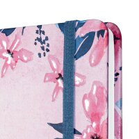 SIGEL Notizbuch Jolie® Loose Florals Pink ca. DIN A5 liniert, blau/rosa Hardcover 174 Seiten, 1 St.