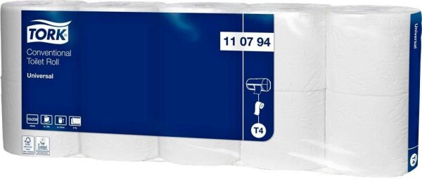 TORK Toilettenpapier T4 Universal 2-lagig Recyclingpapier, 70 Rollen