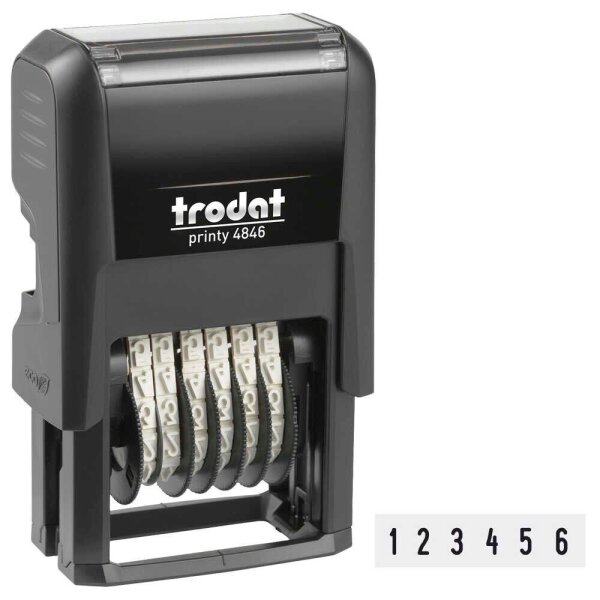 trodat Ziffernstempel Printy 4846/6 selbstfärbend schwarz ohne Logo, 1 St.