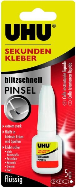 UHU blitzschnell PINSEL Sekundenkleber 5,0 g, 1 St.