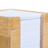relaxdays Zettelbox braun inkl. 900 Notizzettel, 1 St.
