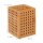 relaxdays Stiftehalter braun Bambus 9,0 x 9,0 x 11,0 cm