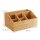relaxdays Schreibtisch-Organizer braun Bambus 6 Fächer 28,0 x 19,5 x 14,0 cm