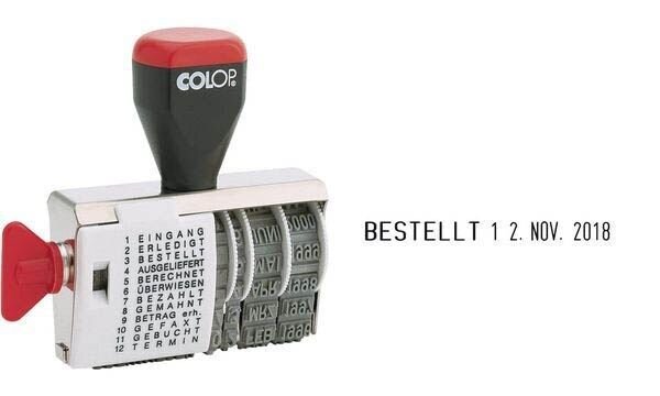 COLOP Datumstempel mit Text 04000/WD ohne Logo, 1 St.