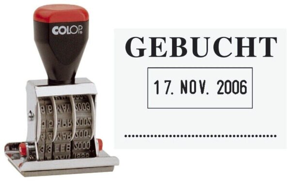 COLOP Datumstempel mit Text "Gebucht" 04060/L3 ohne Logo, 1 St.