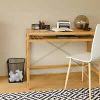 relaxdays Schreibtischset silber