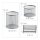 relaxdays Schreibtischset silber