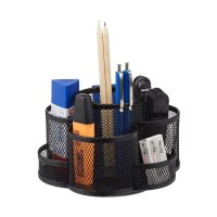 relaxdays Stiftehalter schwarz Metall, lackiert 7...