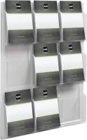 helit Wandprospekthalter transparent 9x DIN A4 9...