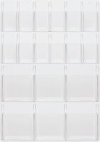 helit Wandprospekthalter transparent DIN A4, 1/3 DIN A4 76,6 x 5,1 x 115,7 cm, 1 St.