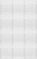 helit Wandprospekthalter transparent 12x DIN A4 76,6 x 5,1 x 126,0 cm, 1 St.