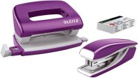 LEITZ Locher und Heftgeräte Set NeXXt WOW lila