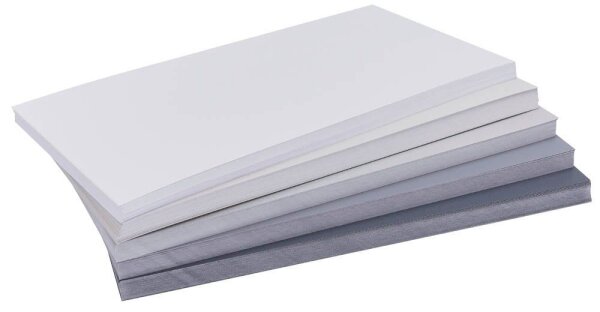 magnetoplan Moderationskarten Grey farbsortiert 20,0 x 10,0  cm, 250 St.