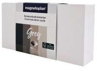 magnetoplan Moderationskarten Grey farbsortiert 20,0 x 10,0  cm, 250 St.
