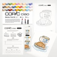 COPIC® Ciao 3D Cozy Palette Starter Layoutmarker-Set farbsortiert 1,0 + 6,0 mm, 1 Set