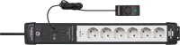 brennenstuhl Premium-Line Comfort Switch Plus 6-fach Steckdosenleiste mit Fußschalter 3,0 m schwarz