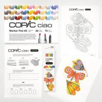 COPIC® Ciao 2D Brilliant Palette Starter Layoutmarker-Set farbsortiert 1,0 + 6,0 mm, 1 Set