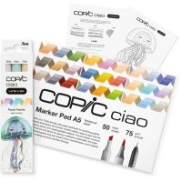 COPIC® Ciao 2D Pastel Palette Starter Layoutmarker-Set farbsortiert 1,0 + 6,0 mm, 1 Set