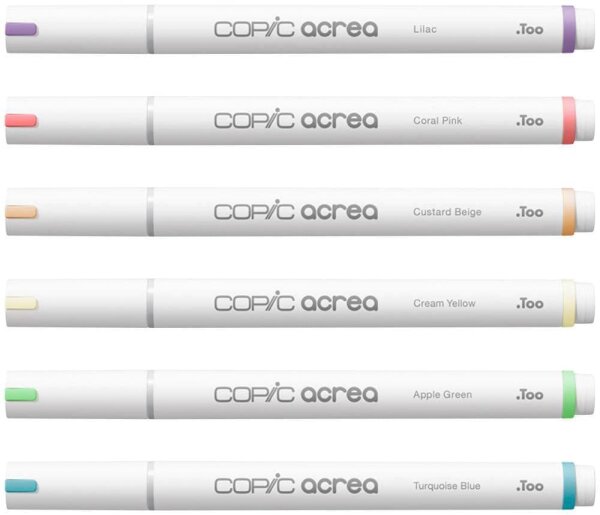 COPIC® acrea Light Layoutmarker-Set farbsortiert 0,8 mm, 6 St.