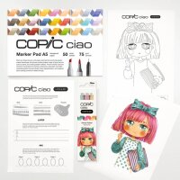 COPIC® Ciao Vibrant Palette Starter Layoutmarker-Set farbsortiert 1,0 + 6,0 mm, 1 Set