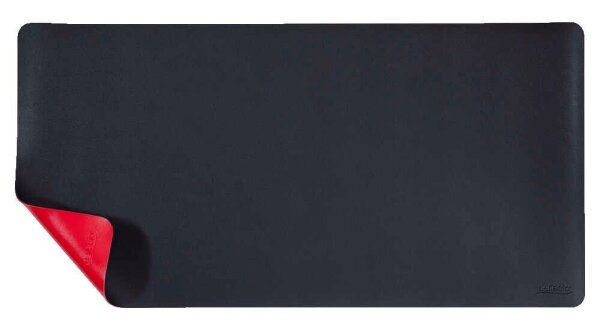 deflecto Schreibtischunterlage doppelseitig schwarz/rot Kunstleder 80,0 x 40,0 cm, 1 St.