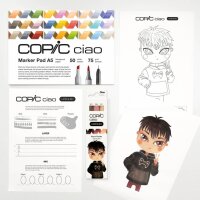 COPIC® Ciao Warm Palette Starter Layoutmarker-Set farbsortiert 1,0 + 6,0 mm, 1 Set