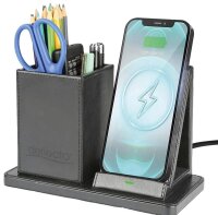 deflecto Schreibtisch-Organizer mit Qi-Ladefunktion...