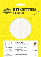 120 AVERY Zweckform Namensetiketten weiß 76,0 x...