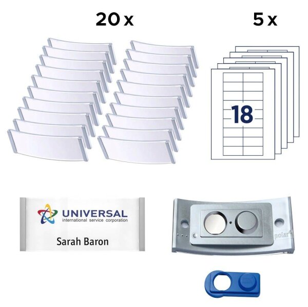 AVERY Zweckform Namensschilder mit Magnet 70,0 x 30,0 mm, 1 Set