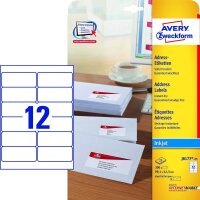 AVERY Zweckform Adressetiketten J8177-25 weiß 99,1...