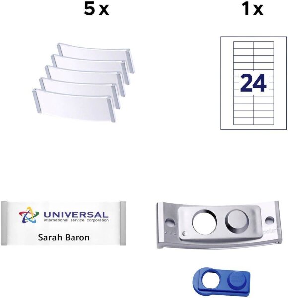 AVERY Zweckform Namensschilder mit Magnet 68,0 x 22,0 mm, 1 Set