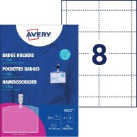 AVERY Zweckform Namensschilder mit Clip 9,0 x 6,0 cm, 1 Set