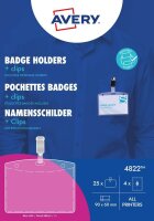 AVERY Zweckform Namensschilder mit Clip 9,0 x 6,0 cm, 1 Set