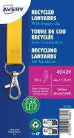 AVERY Zweckform Lanyards 4842Y, Karabiner, gelb, 10 St.