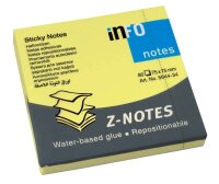 inFO Z-Faltung Haftnotizen gelb, 1 Block