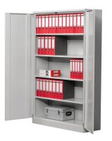 Gürkan Stahlschrank 100157 lichtgrau 4 Fachböden 120,0 x 42,0 x 195,0 cm, aufgebaut, 1 St.