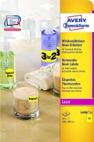 AVERY Zweckform Etiketten L6006-25 gelb 210,0 x 297,0 mm,...