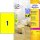 AVERY Zweckform Etiketten L6006-25 gelb 210,0 x 297,0 mm, 25 Blatt