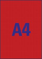 AVERY Zweckform Etiketten L6005-25 rot 210,0 x 297,0 mm, 25 Blatt