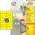 AVERY Zweckform Etiketten 3455 gelb 105,0 x 37,0 mm, 100 Blatt
