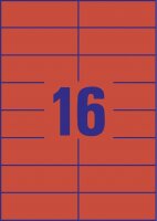 AVERY Zweckform Etiketten 3452 rot 105,0 x 37,0 mm, 100 Blatt